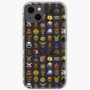 Five Nights at Freddy's - Pixel art - Multiple Characters New Set iPhone Soft Case RB0606 product Offical fnaf Merch