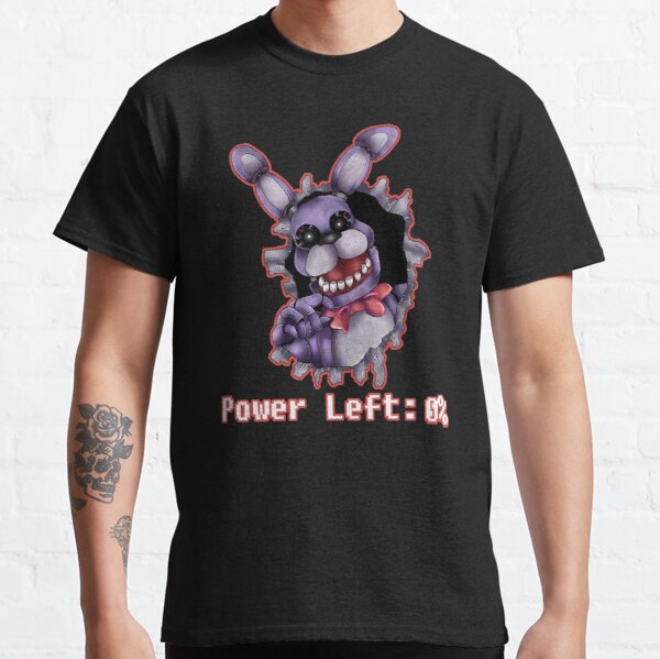 FIVE NIGHTS AT FREDDY'S-Bonnie- Power Left 0% Classic T-Shirt RB0606 product Offical fnaf Merch