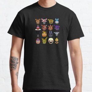 Five Nights at Freddy's - Pixel art - Multiple Characters Classic T-Shirt RB0606 product Offical fnaf Merch
