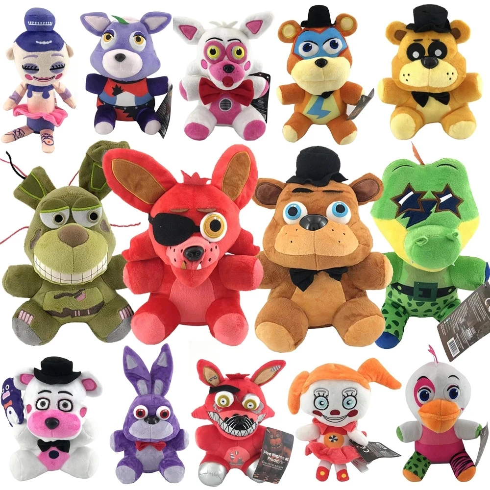 21 Styles Hot FNAF Plush Toys Doll Game Animals Bear Rabbit Foxy Plush Doll Soft Stuffed - Five Nights at Freddy's Merch