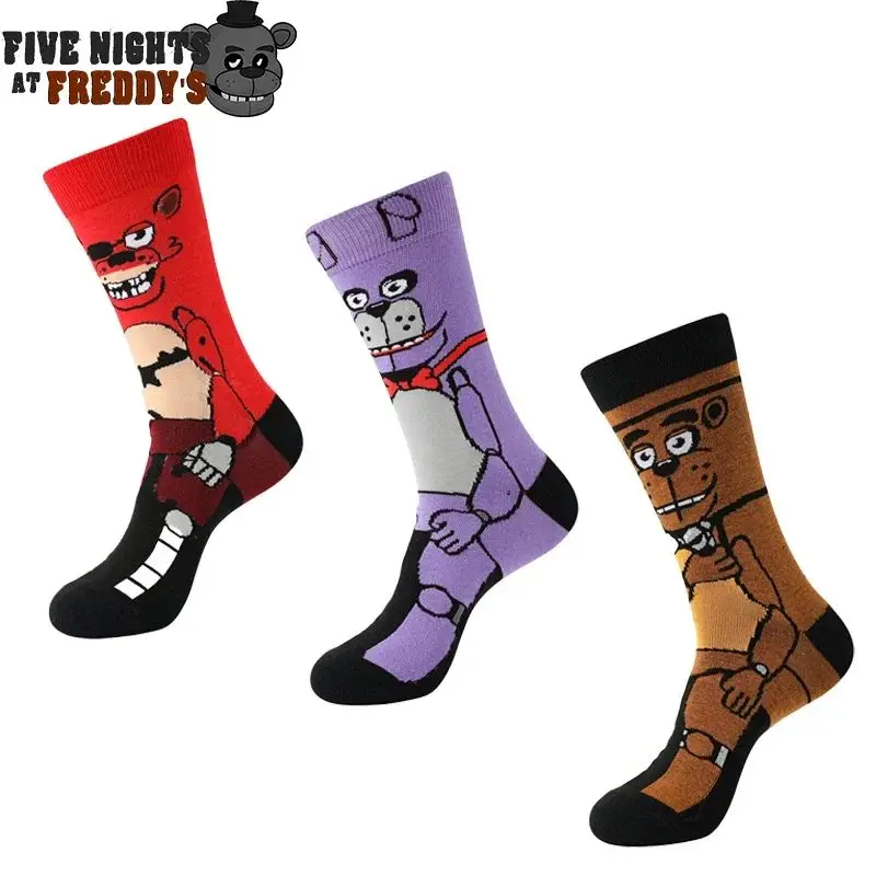 FNAF Adult Socks Five Nights At Freddy s Stocking Anime Ventilate Deodorization Sweat Absorption Cotton Socks - Five Nights at Freddy's Merch